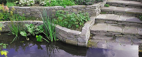 stone brickwork garden design